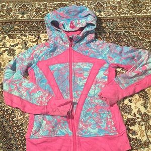 Girl’s Ivivva Pink Remix Zip Up Hoodie Jacket Size 14